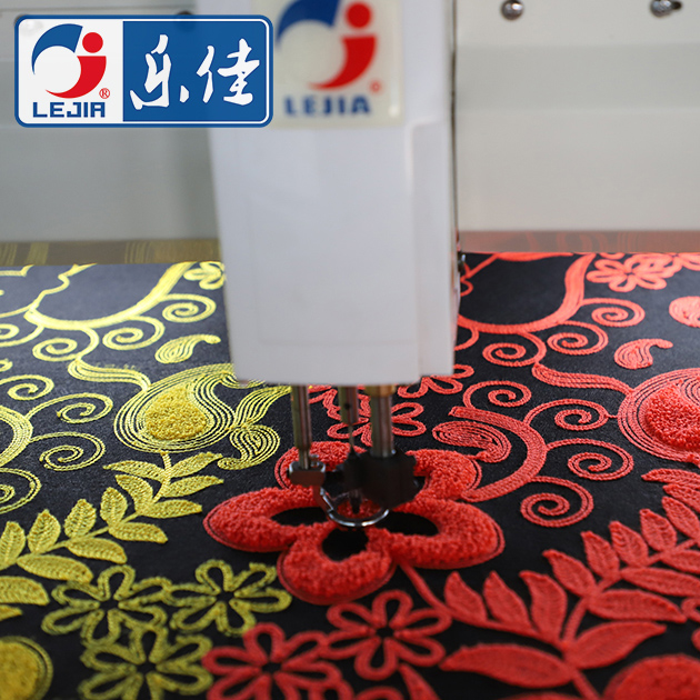 Lejia 9 Color 15 Heads High Speed Computerized Chenille Embroidery Machine, Best Chinese Embroidery Machine Supplier
