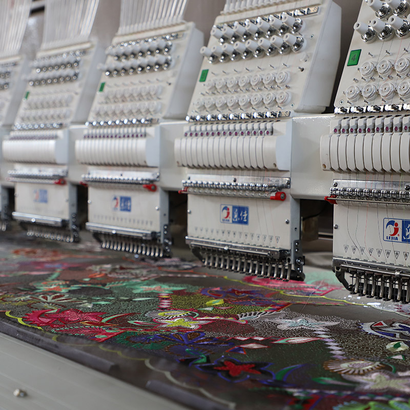 Lejia 15 Color 28 Heads High Speed Computerized Flat Embroidery Machine, Best Chinese Embroidery Machine Supplier