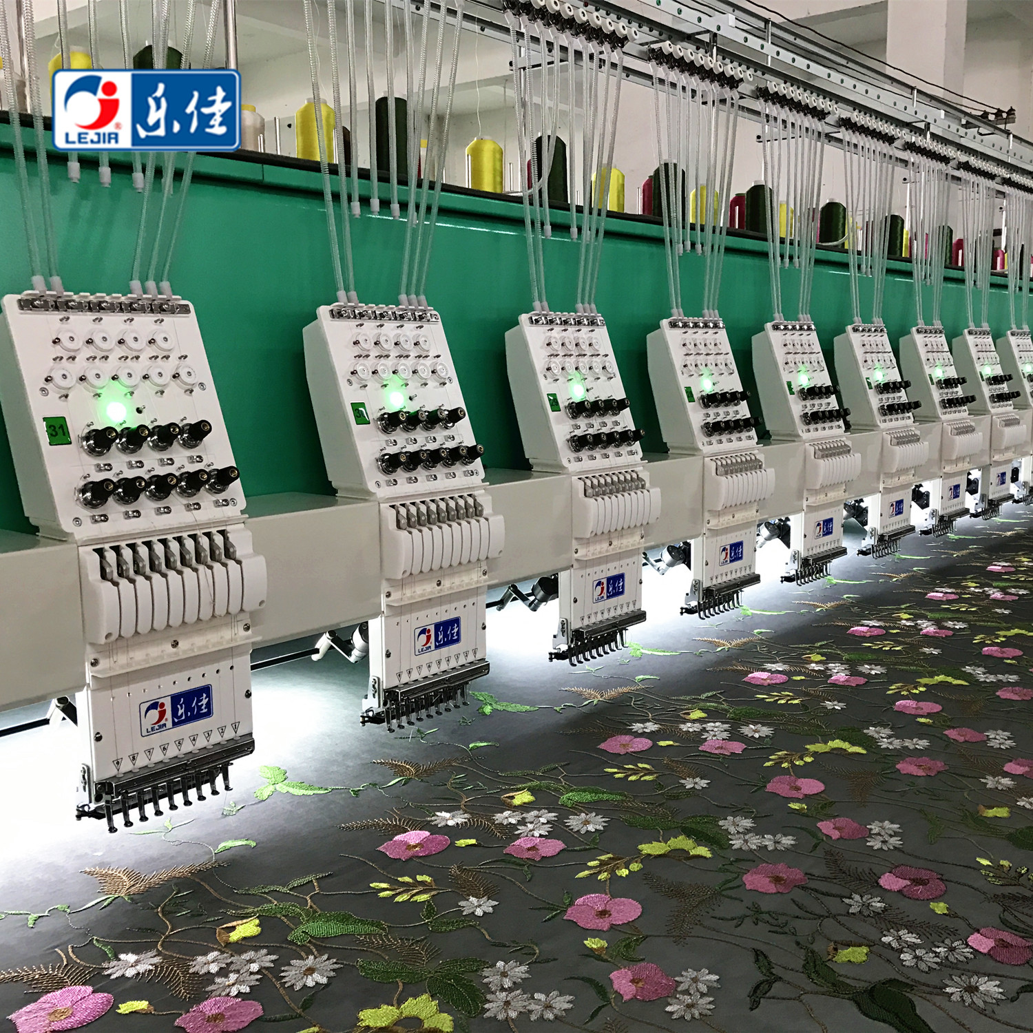 LEJIA 9 Needles 12 Heads High Speed Embroidery Machine, Embroidery Machine For Wholesales