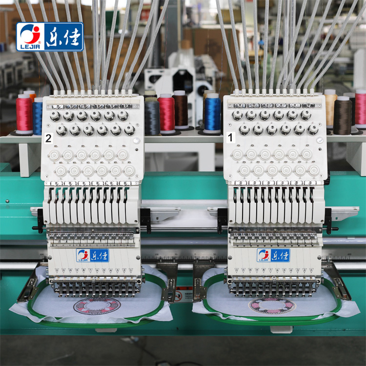 Lejia Double Heads Cap T-Shirt Embroidery Machine, Best Chinese Embroidery Machine Supplier