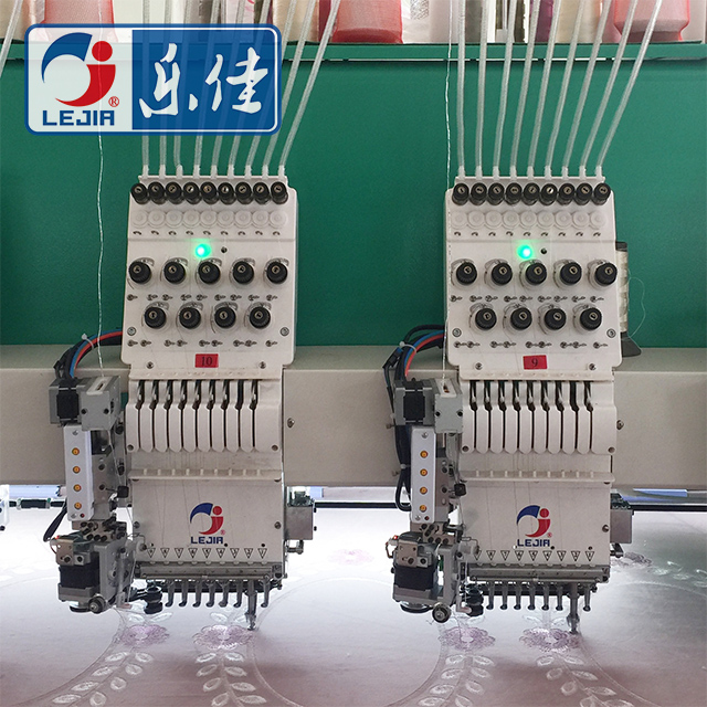 LEJIA 24 Heads High Speed Embroidery Machine, China Embroidery Machine With Easy Cording Device