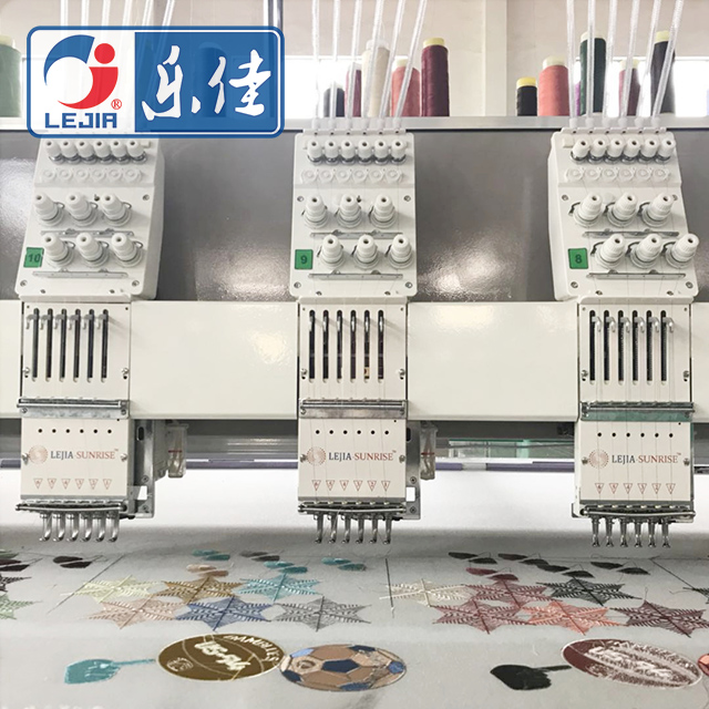 6 Colors 27 Heads Flat High Speed Embroidery Machine With D56 Computer, Leading enterprise of Chinese Embroidery Machine Industry