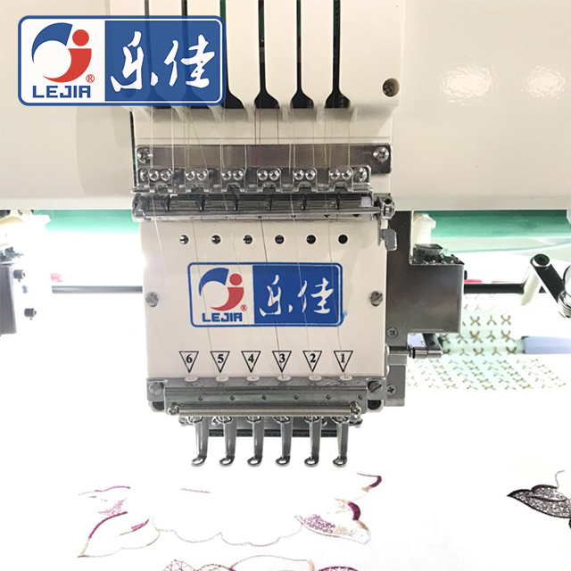 Lejia 6 Color Flat High Speed Embroidery Machine 1200RPM Machine, Best Chinese Embroidery Machine Supplier