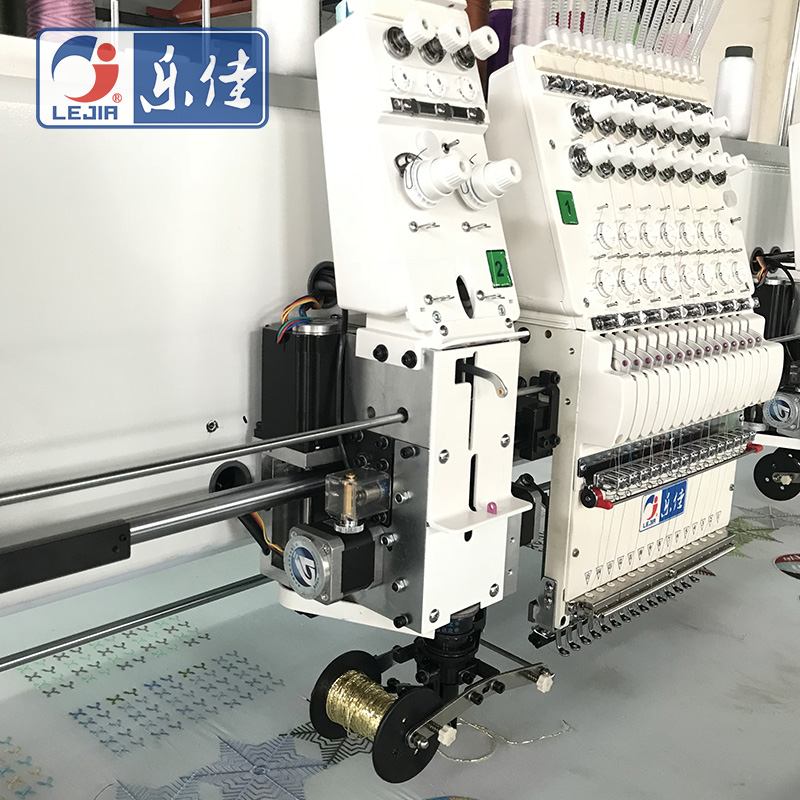 Lejia 2 Heads Coiling Computer Embroidery Machine for Algeria