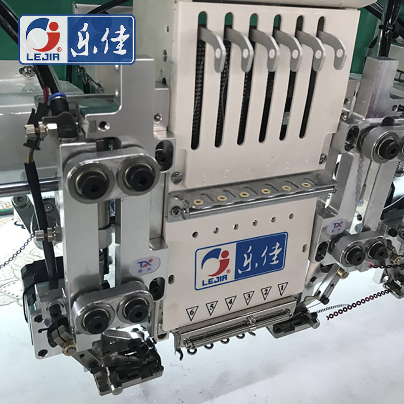 Lejia 6 Color Computerized Multi Heads Embroidery Machine With Double Sequin Device, Best Chinese Embroidery Machine Manufacturer